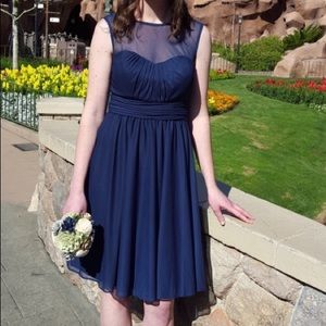 Short “marine blue” cocktail dress